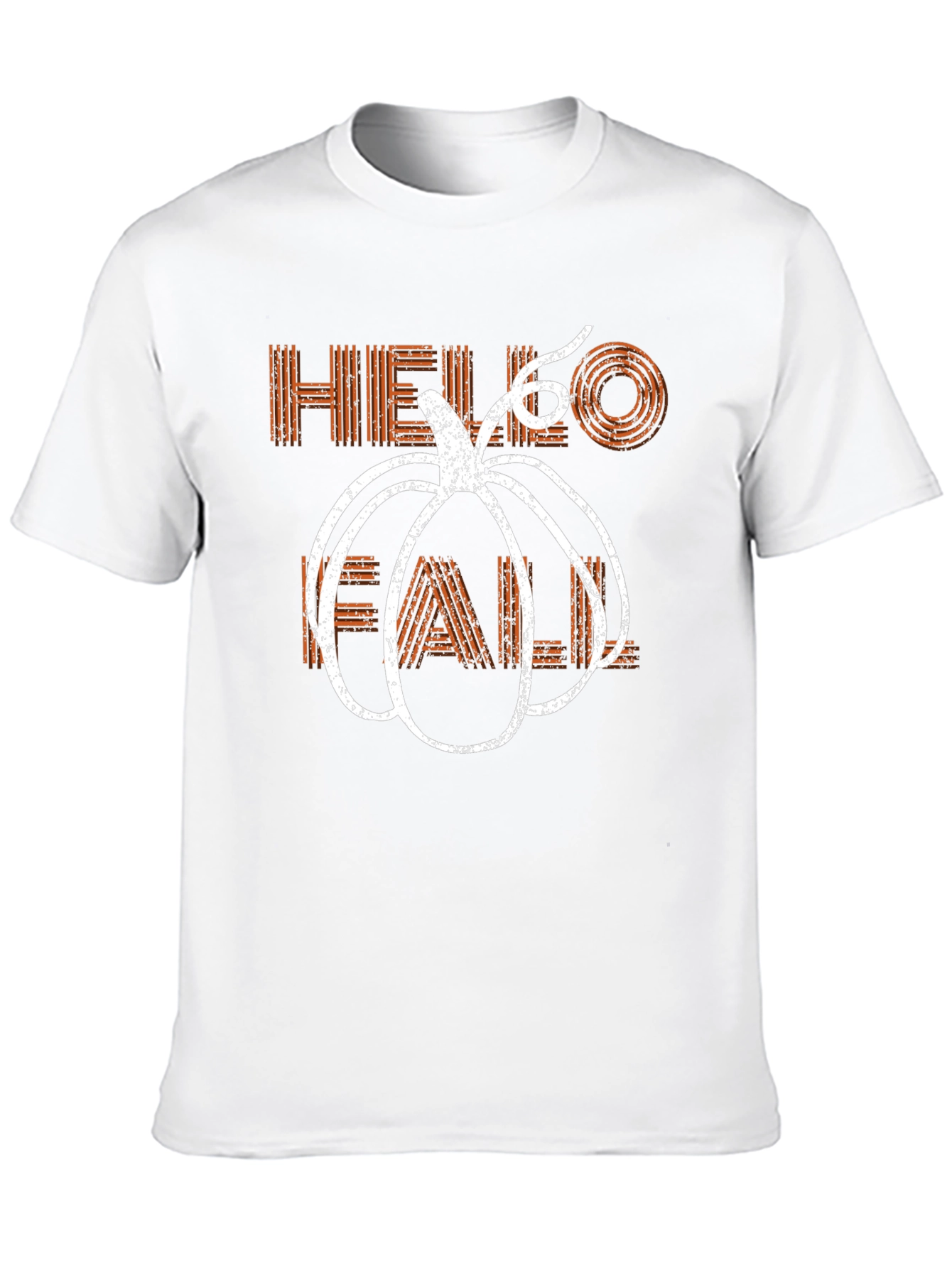 Hello Fall Pumpkin Graphic Tee - Trendy Autumn Apparel