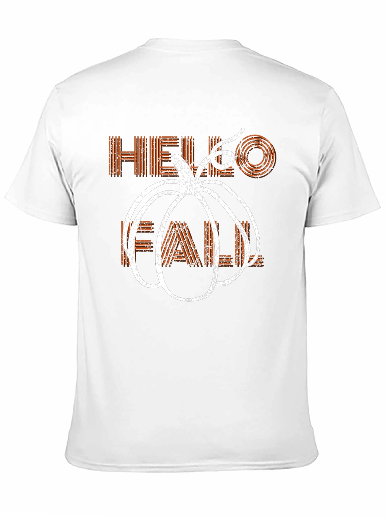 Hello Fall Pumpkin Graphic Tee - Trendy Autumn Apparel