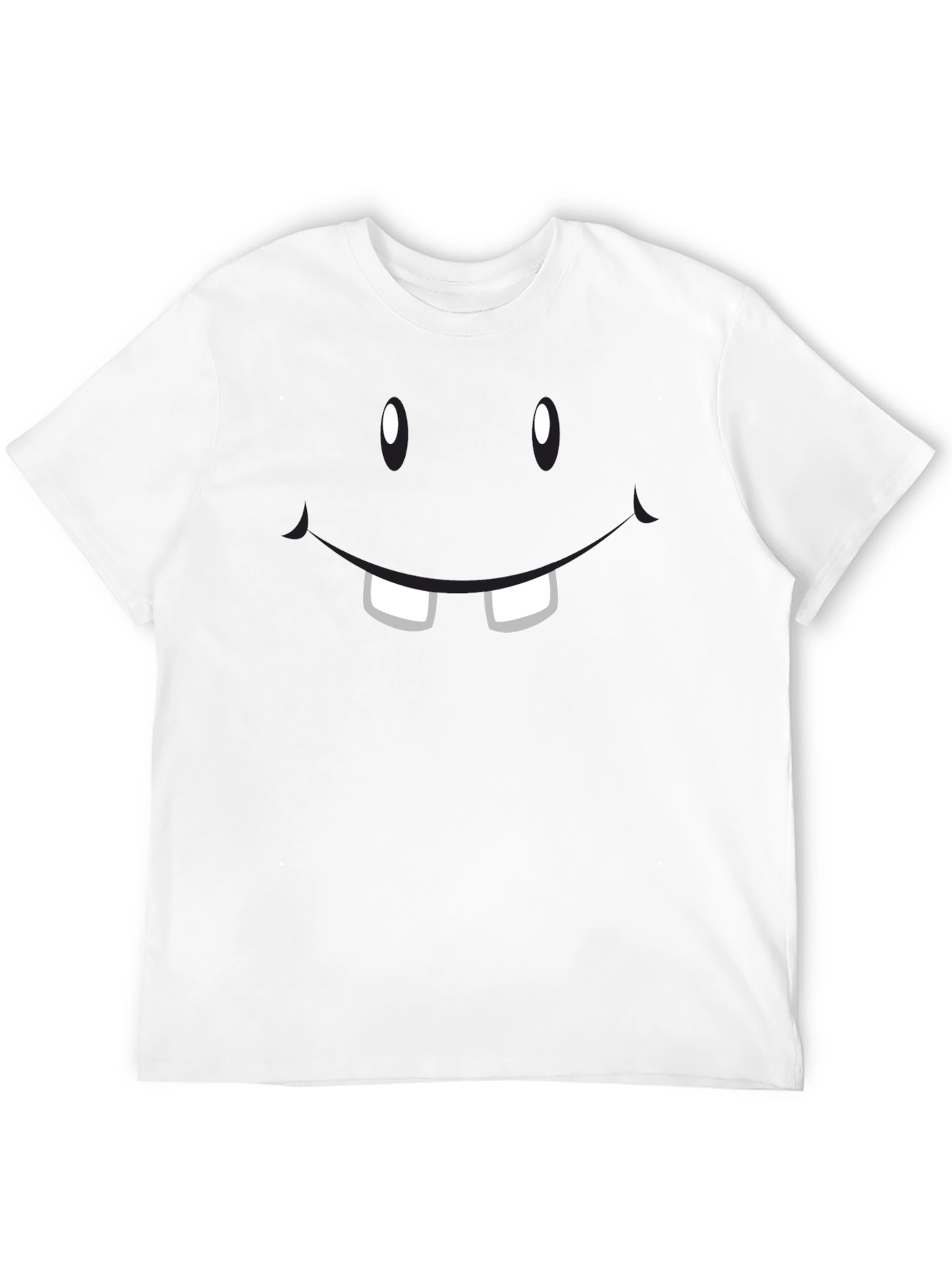 Funny Face Graphic T-Shirt - Black Crew Neck Tee