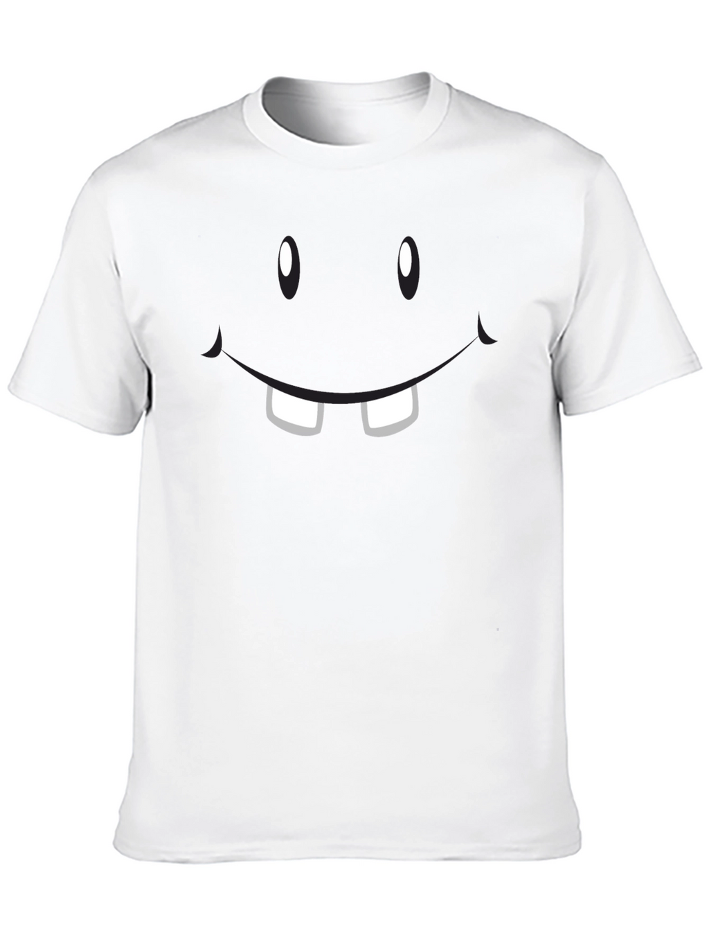 Funny Face Graphic T-Shirt - Black Crew Neck Tee