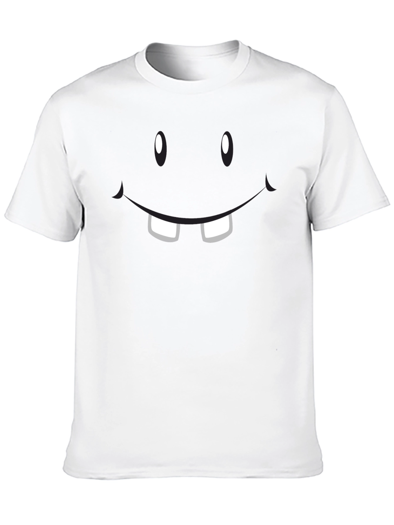 Funny Face Graphic T-Shirt - Black Crew Neck Tee
