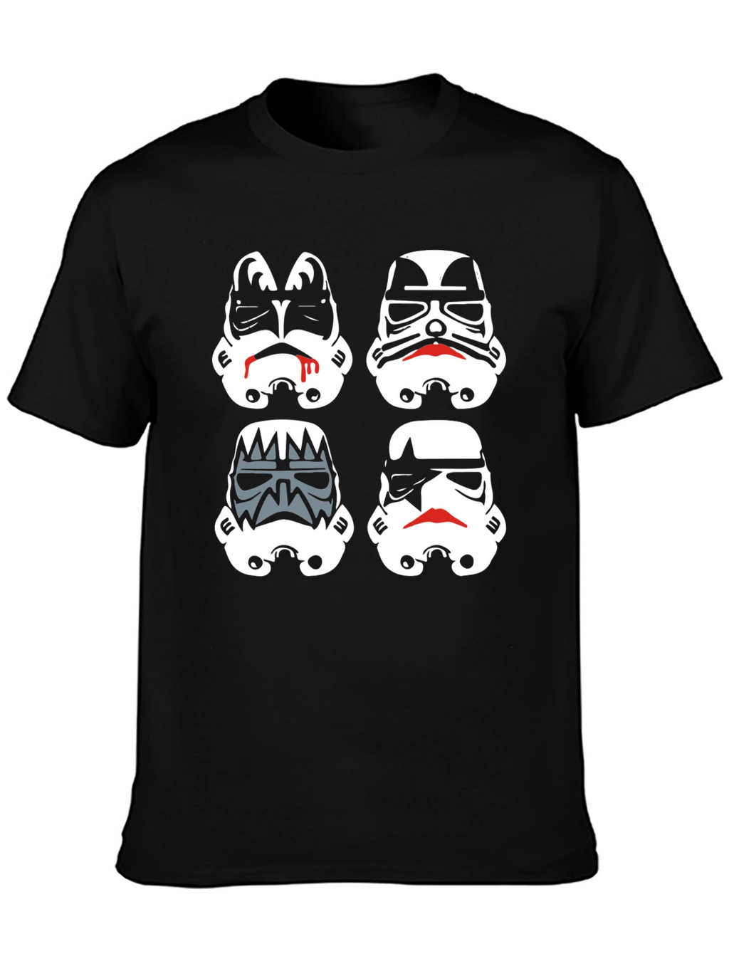 Stormtrooper Mashup Graphic Tee - Black Cotton Blend