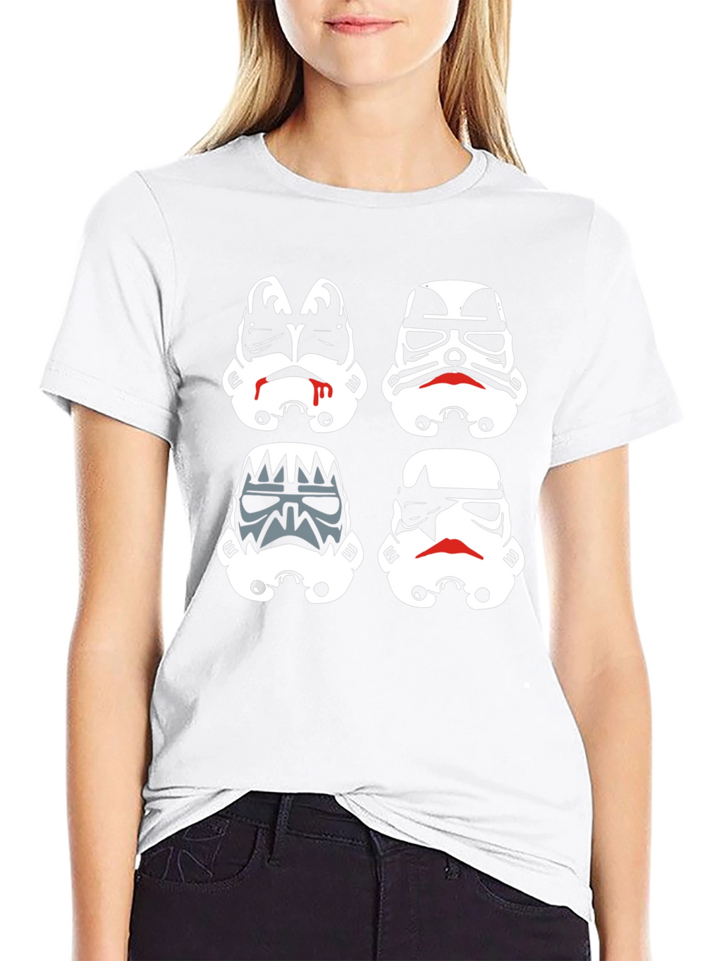 Stormtrooper Mashup Graphic Tee - Black Cotton Blend