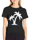 Palm Tree Graphic T-Shirt - Island Vibes