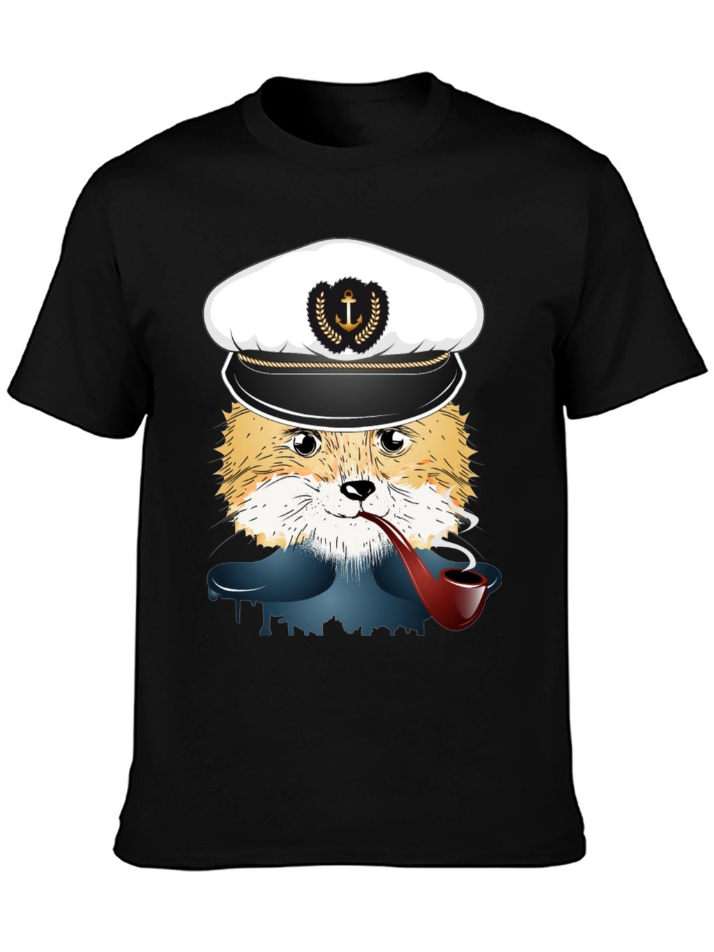 Fox Captain Graphic T-Shirt - Novelty Tee