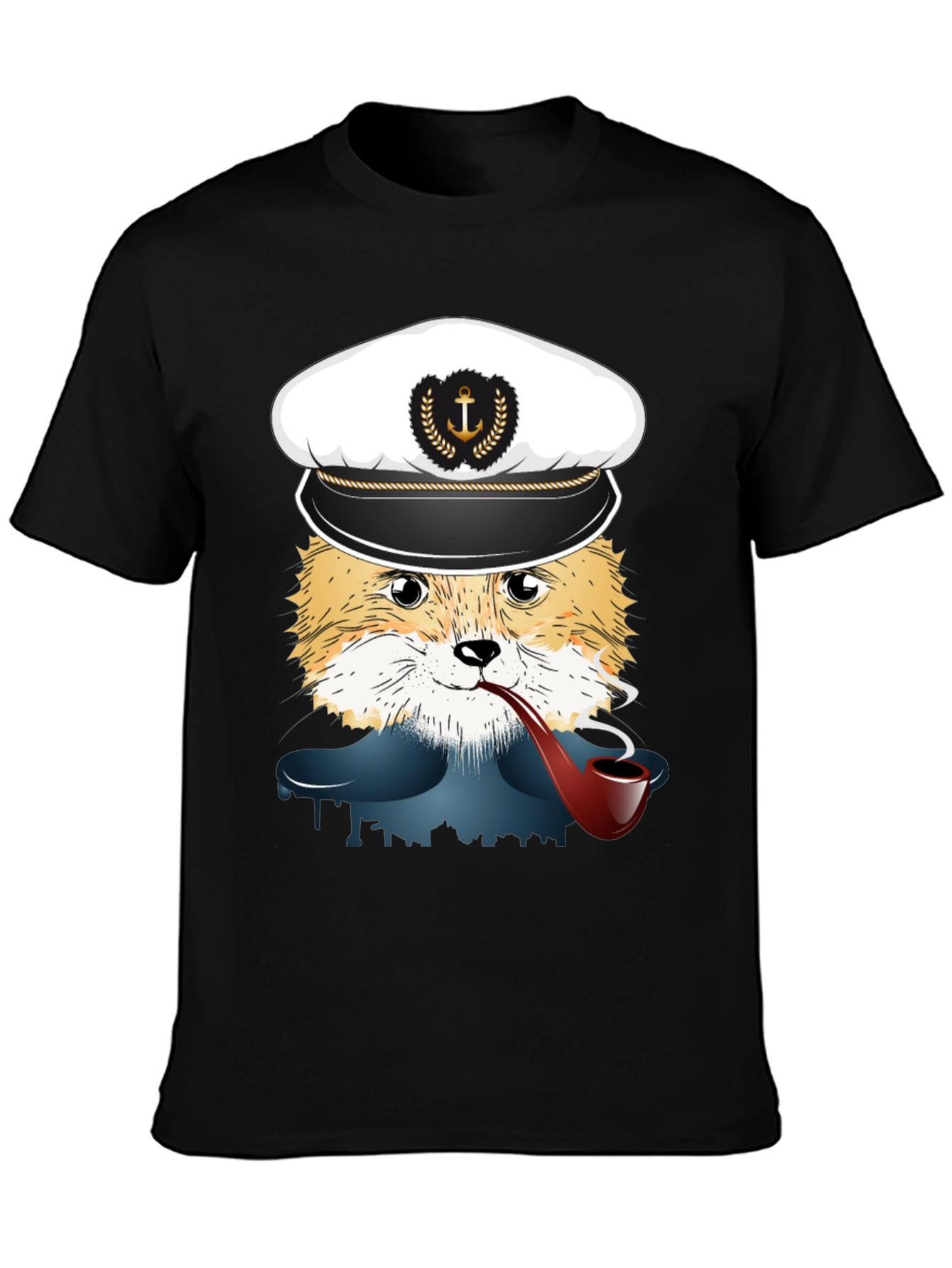 Fox Captain Graphic T-Shirt - Novelty Tee