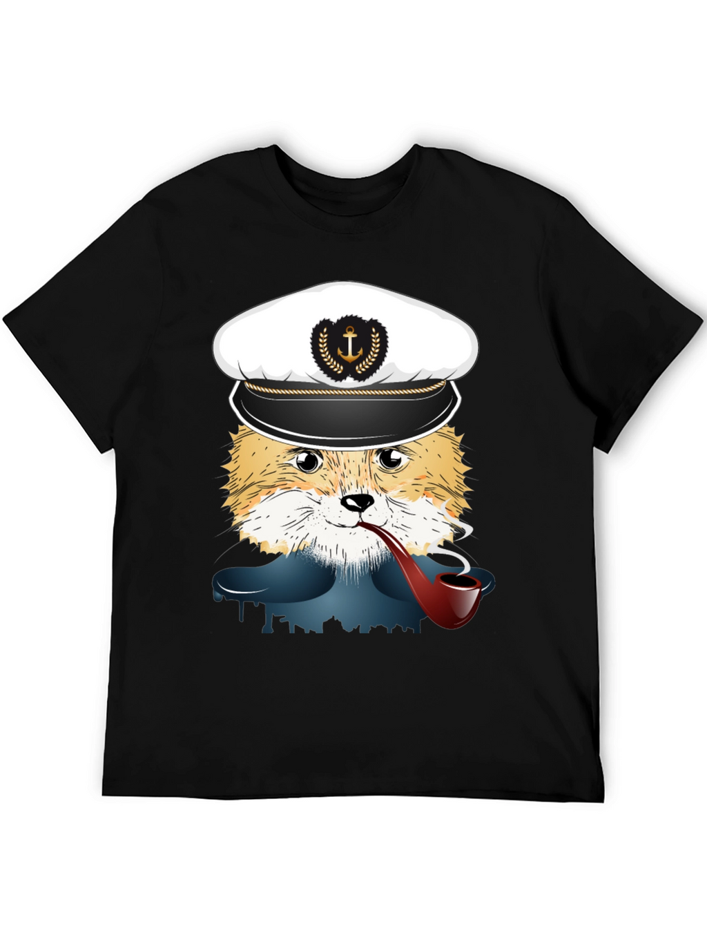Fox Captain Graphic T-Shirt - Novelty Tee