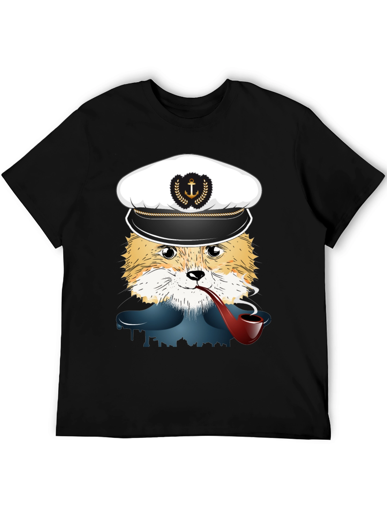 Fox Captain Graphic T-Shirt - Novelty Tee
