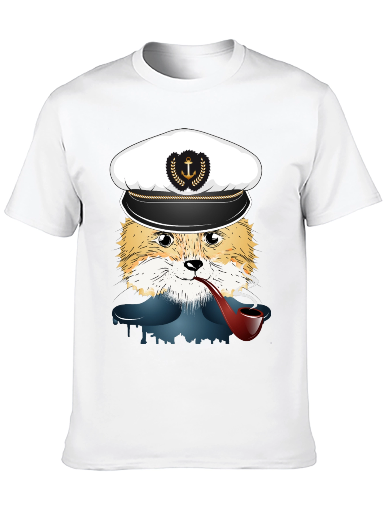 Fox Captain Graphic T-Shirt - Novelty Tee