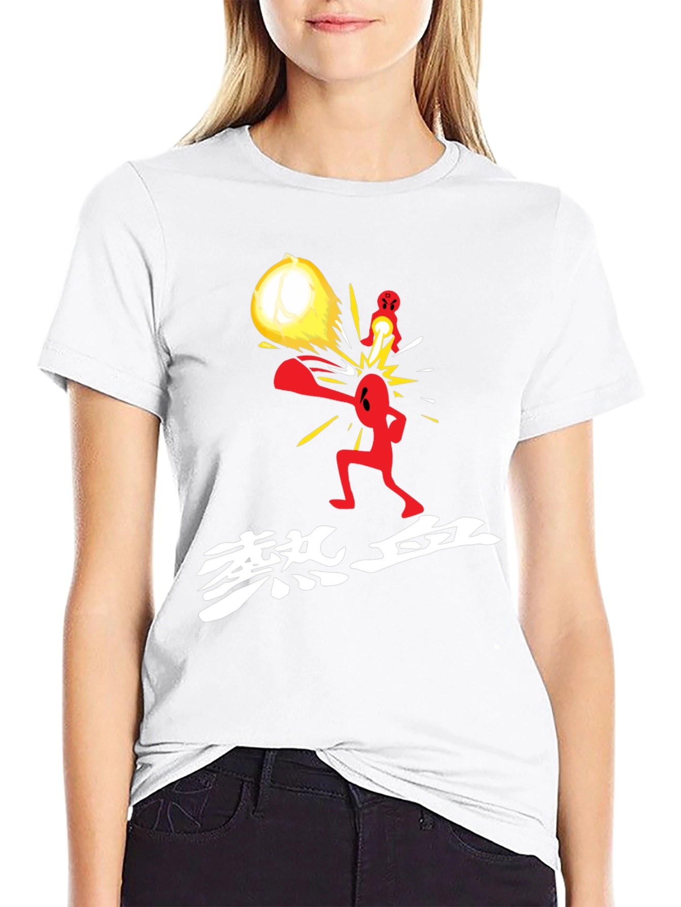 Novelty Graphic Print Black T-Shirt