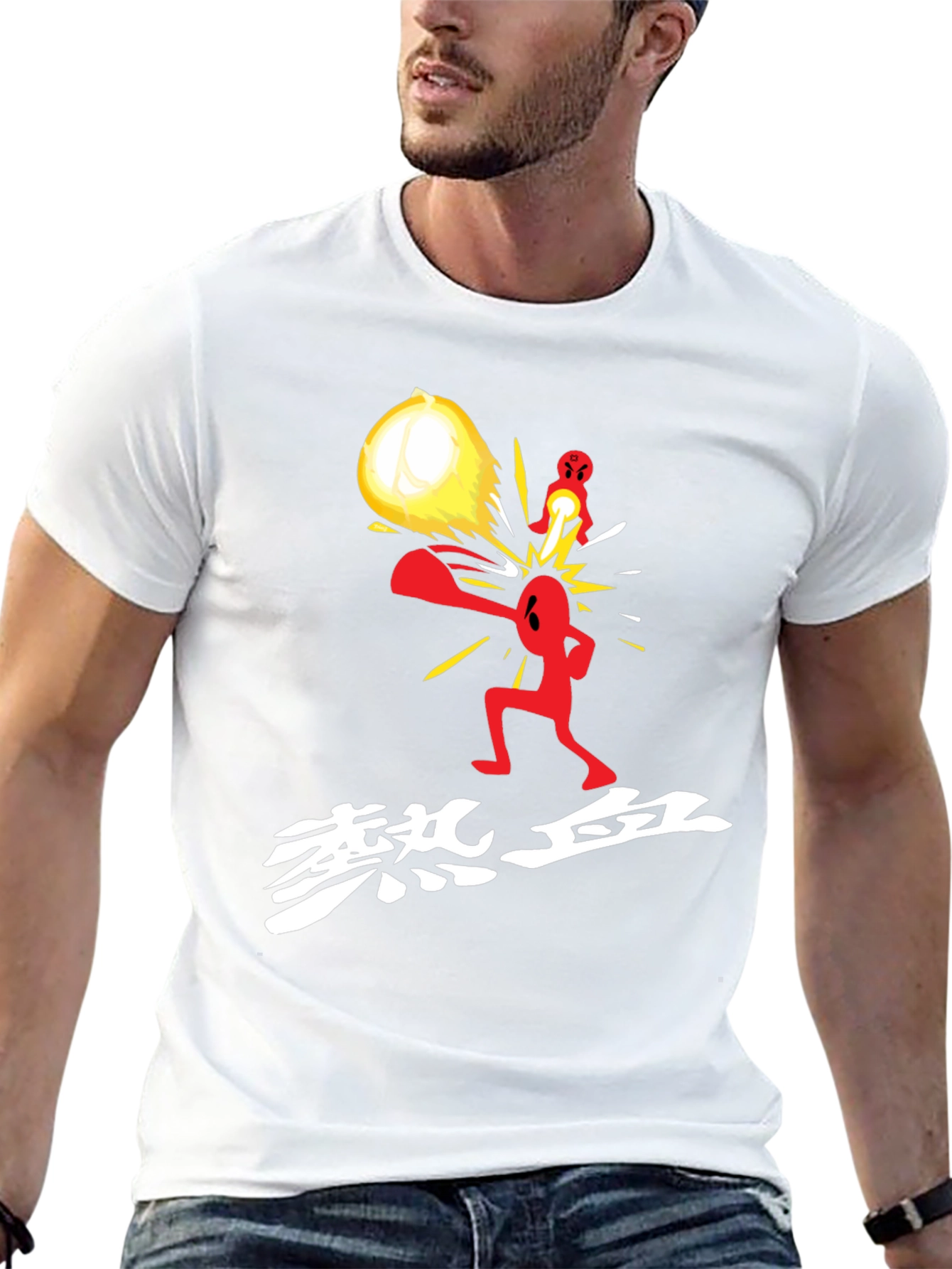 Novelty Graphic Print Black T-Shirt