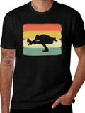 Retro Ice Skater Graphic Tee - Black