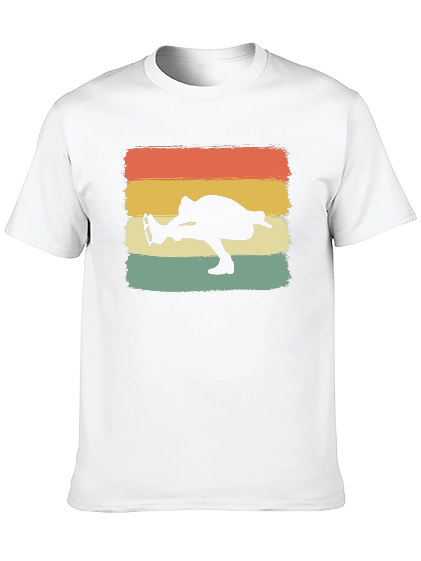 Retro Ice Skater Graphic Tee - Black