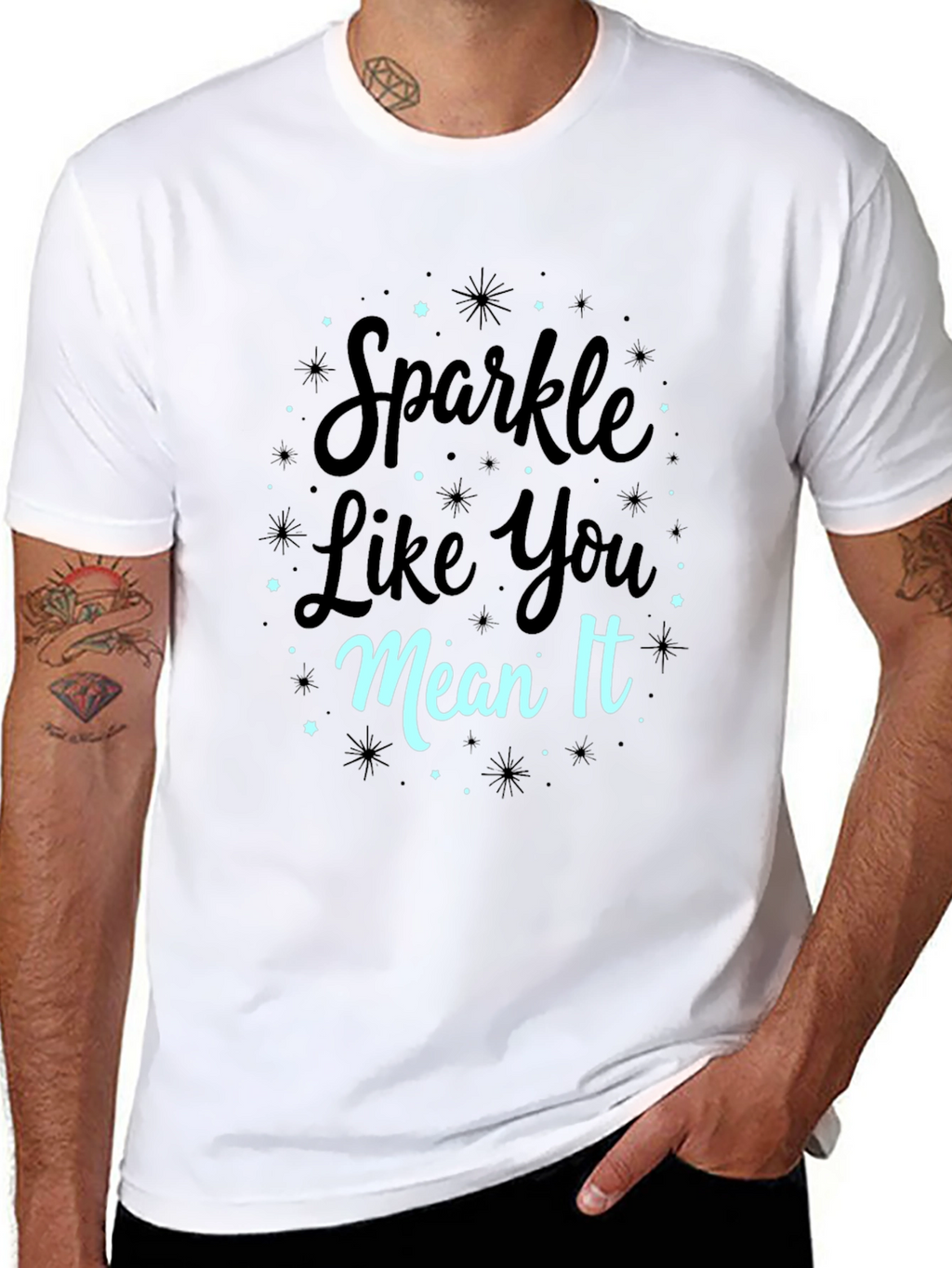 Sparkle Like You Mean It Black Graphic Tee
