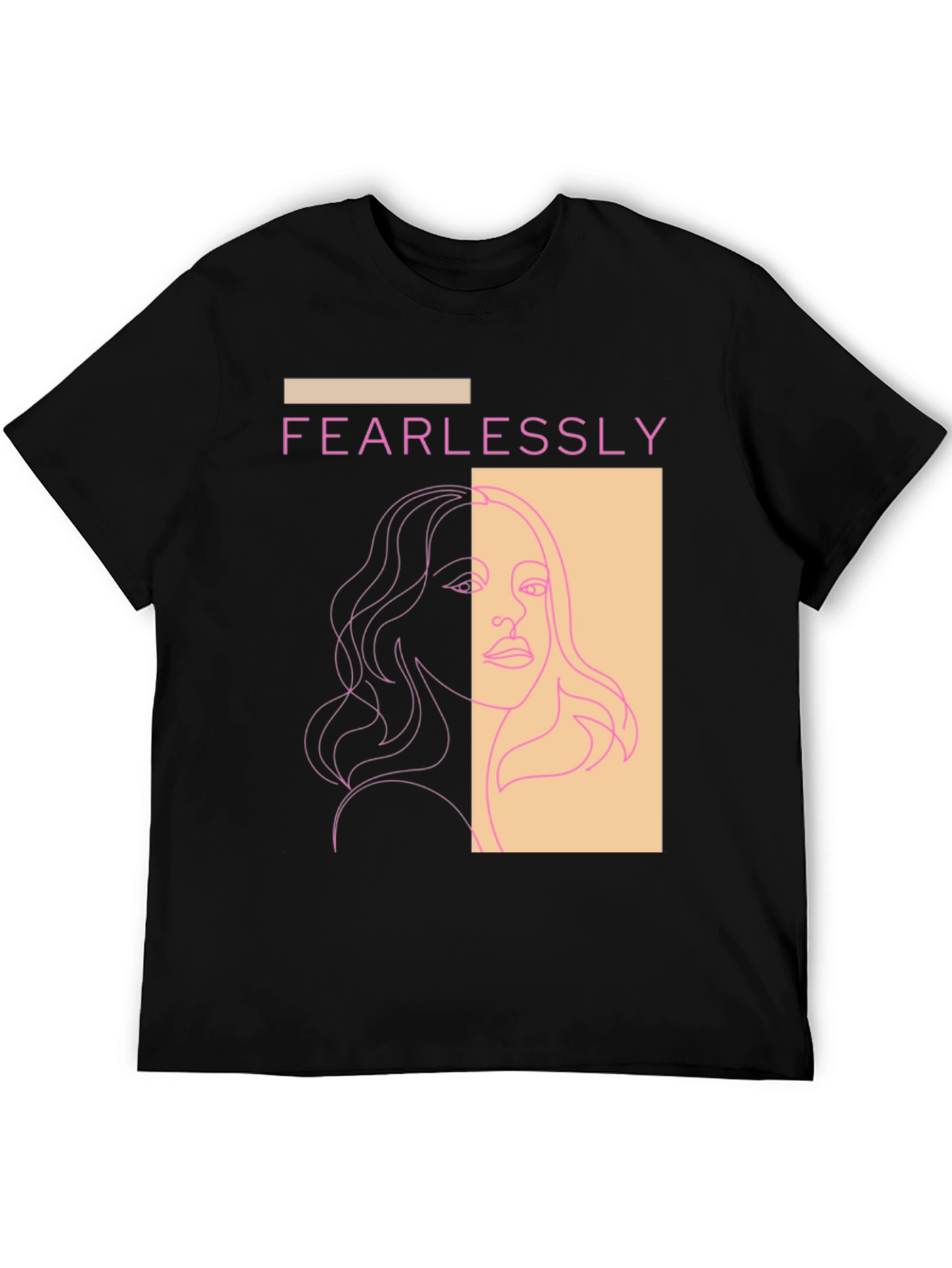 Fearlessly Graphic Tee - Modern Line Art T-Shirt