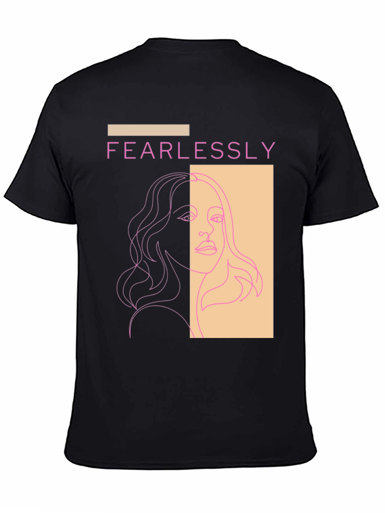 Fearlessly Graphic Tee - Modern Line Art T-Shirt