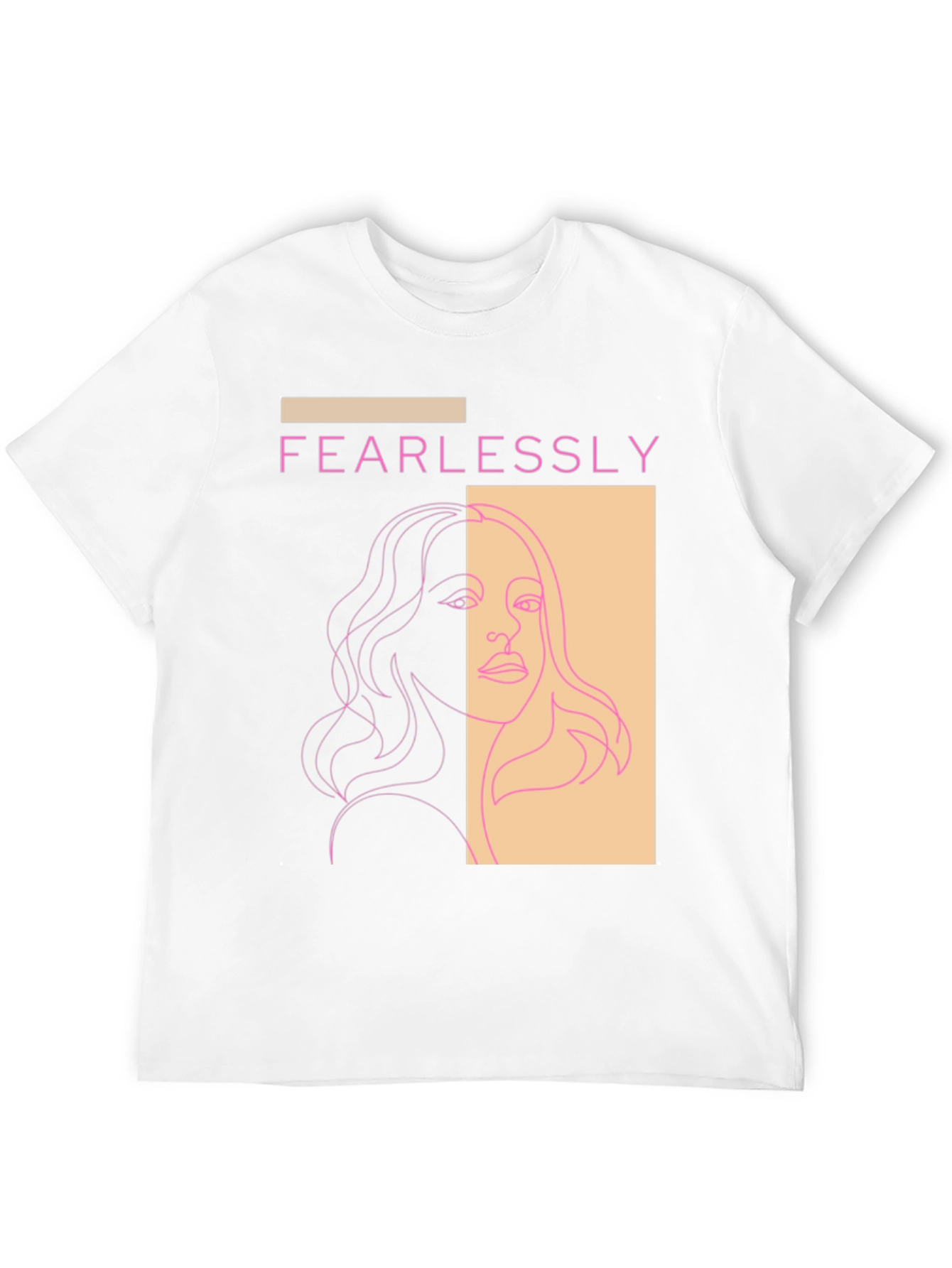 Fearlessly Graphic Tee - Modern Line Art T-Shirt