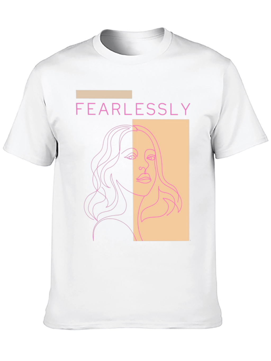 Fearlessly Graphic Tee - Modern Line Art T-Shirt