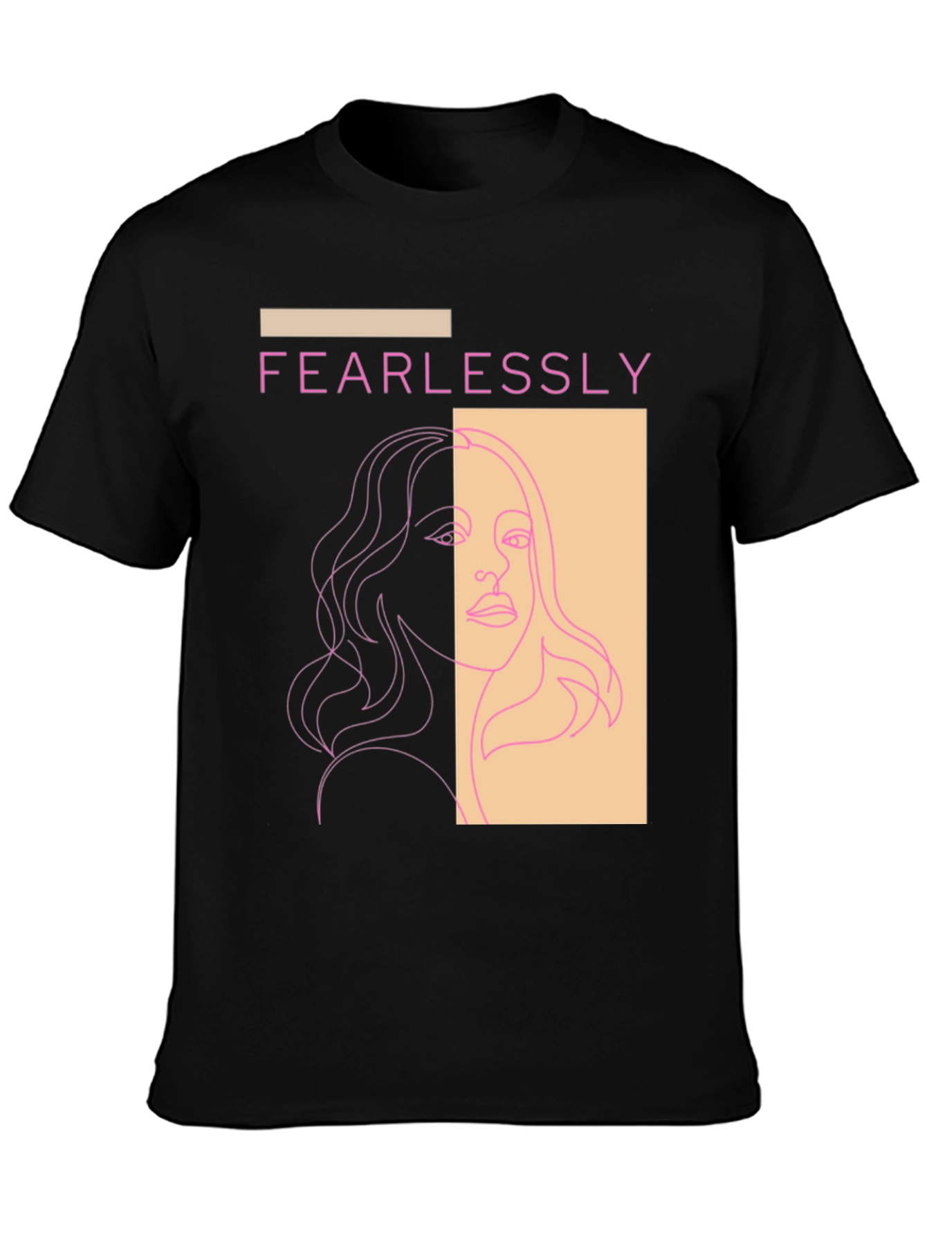 Fearlessly Graphic Tee - Modern Line Art T-Shirt
