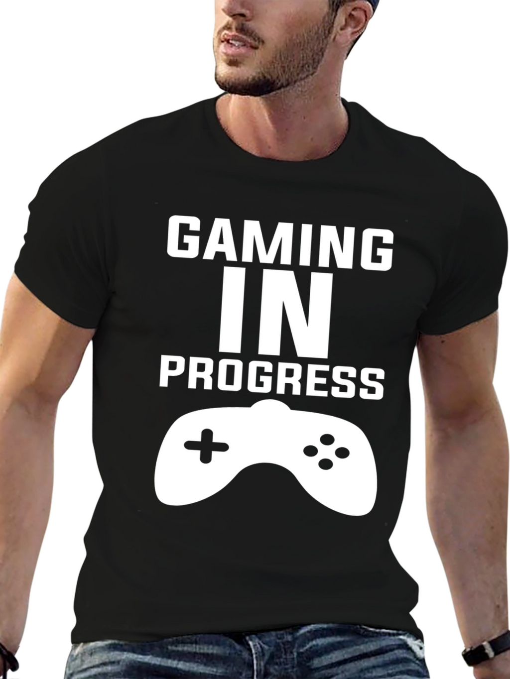 Gaming In Progress Black T-Shirt - Gamer Gift