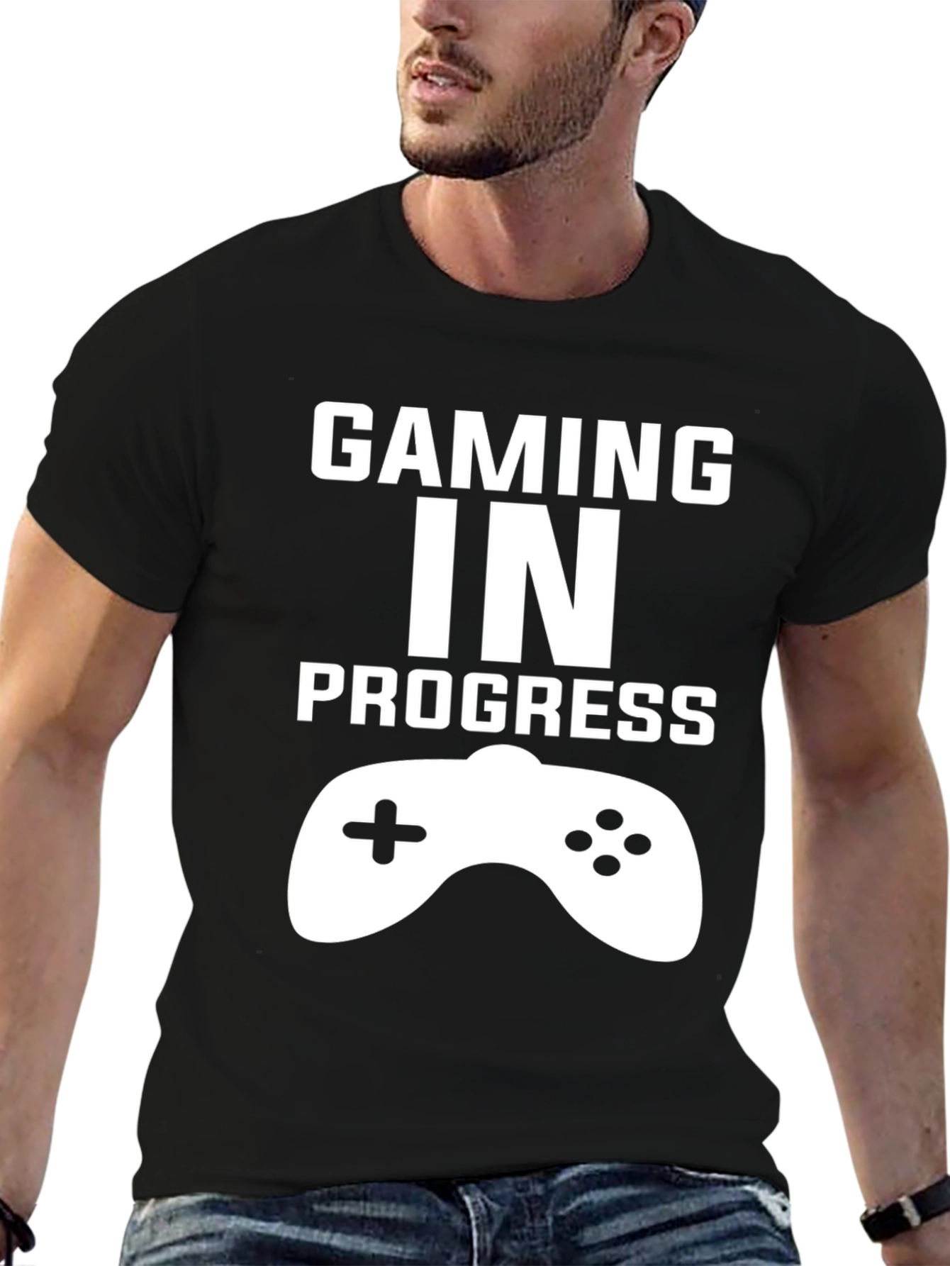 Gaming In Progress Black T-Shirt - Gamer Gift