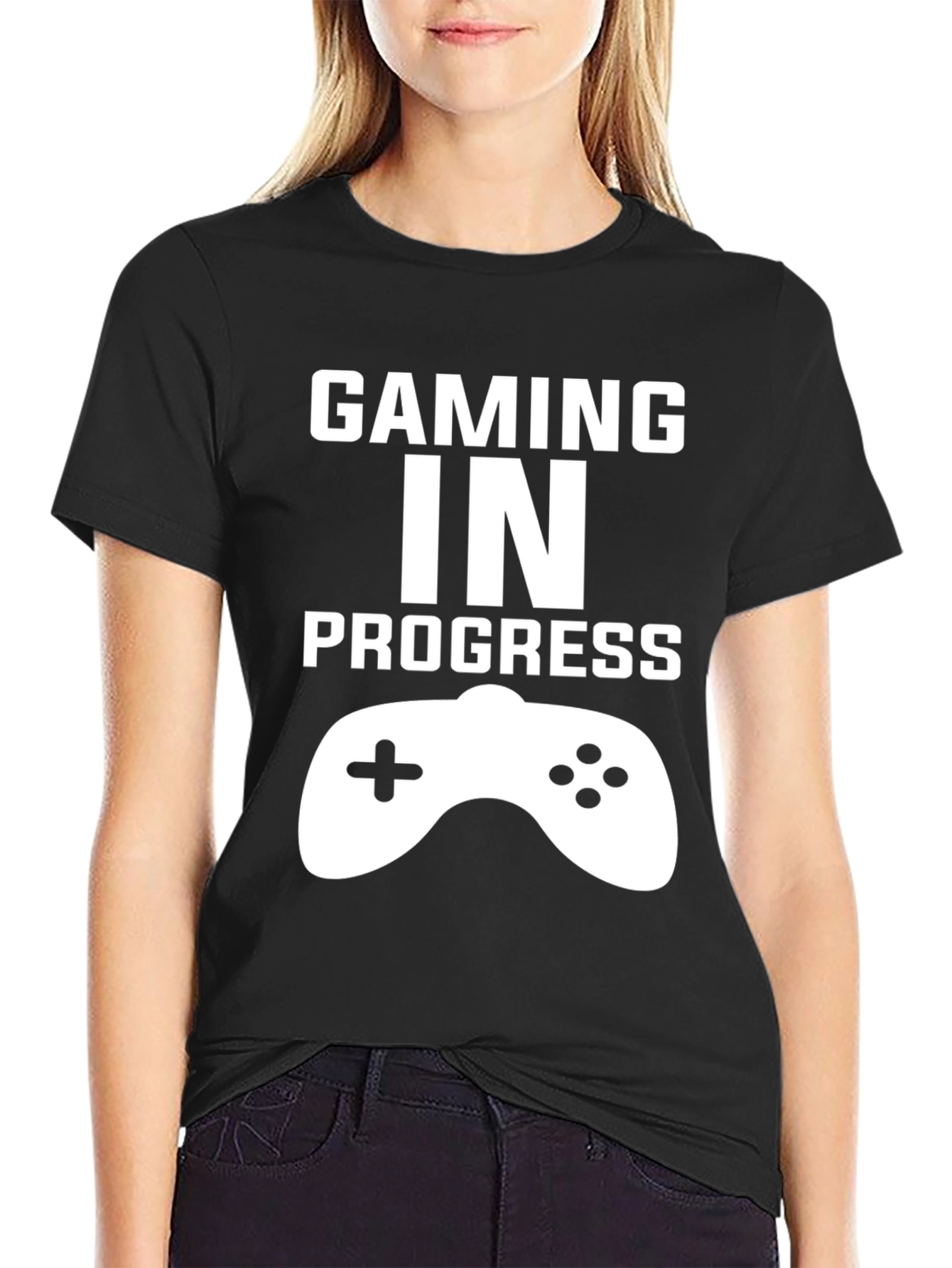 Gaming In Progress Black T-Shirt - Gamer Gift