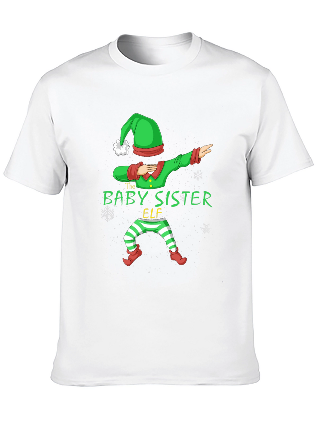 Baby Sister Elf Dabbing Christmas T-Shirt