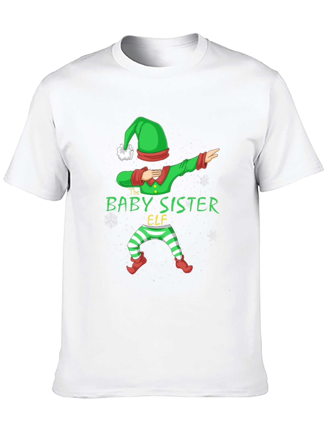 Baby Sister Elf Dabbing Christmas T-Shirt