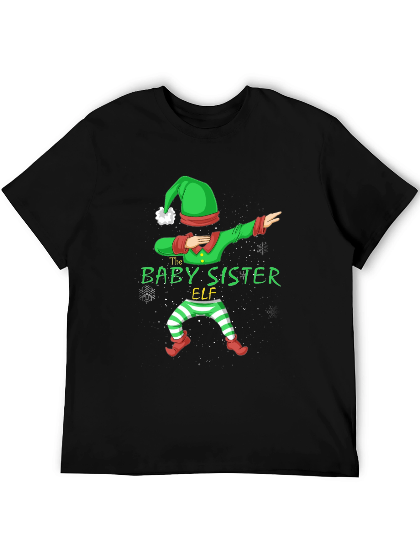 Baby Sister Elf Dabbing Christmas T-Shirt