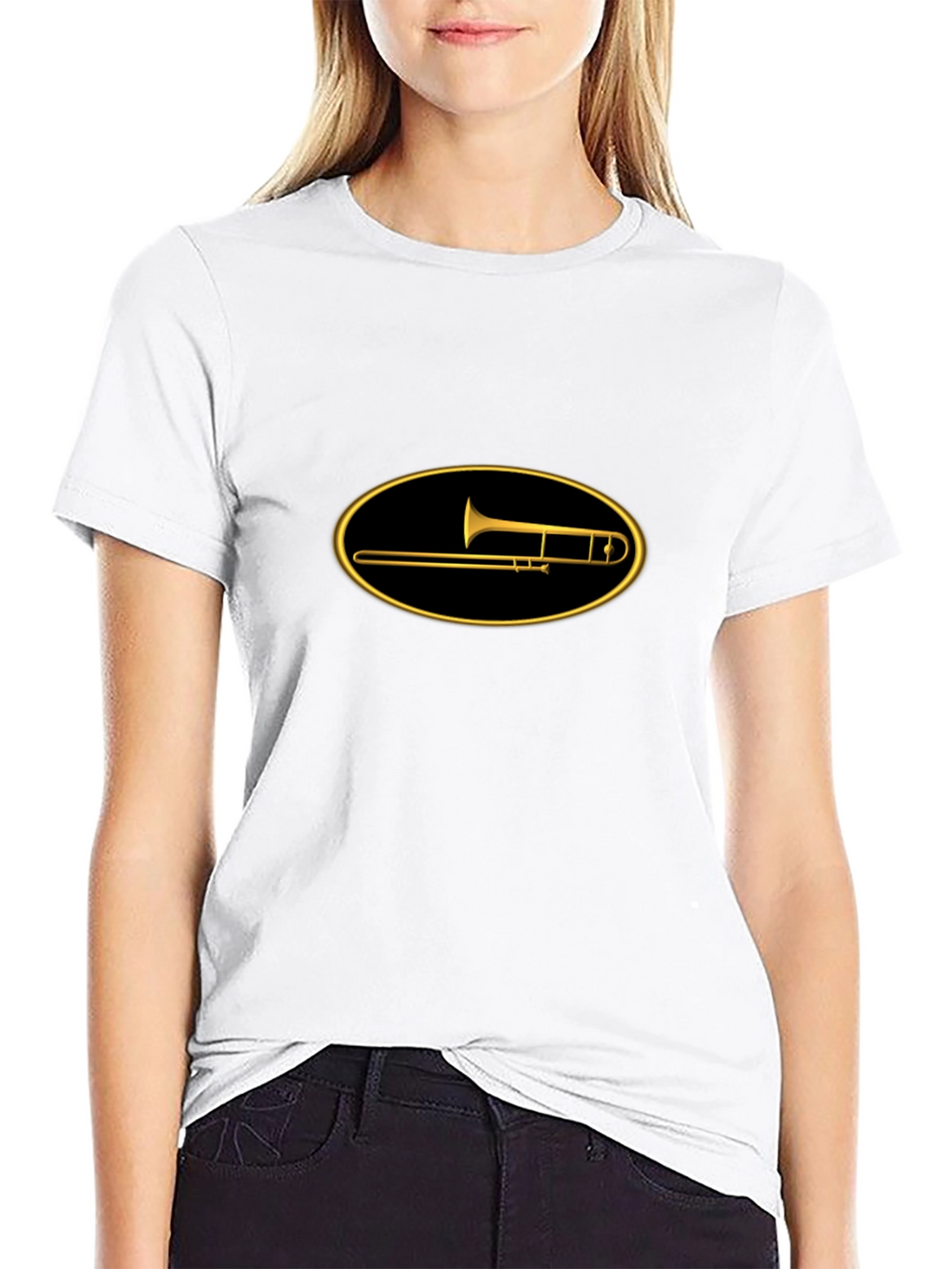 Trombone Graphic Tee - Musicians Black T-Shirt