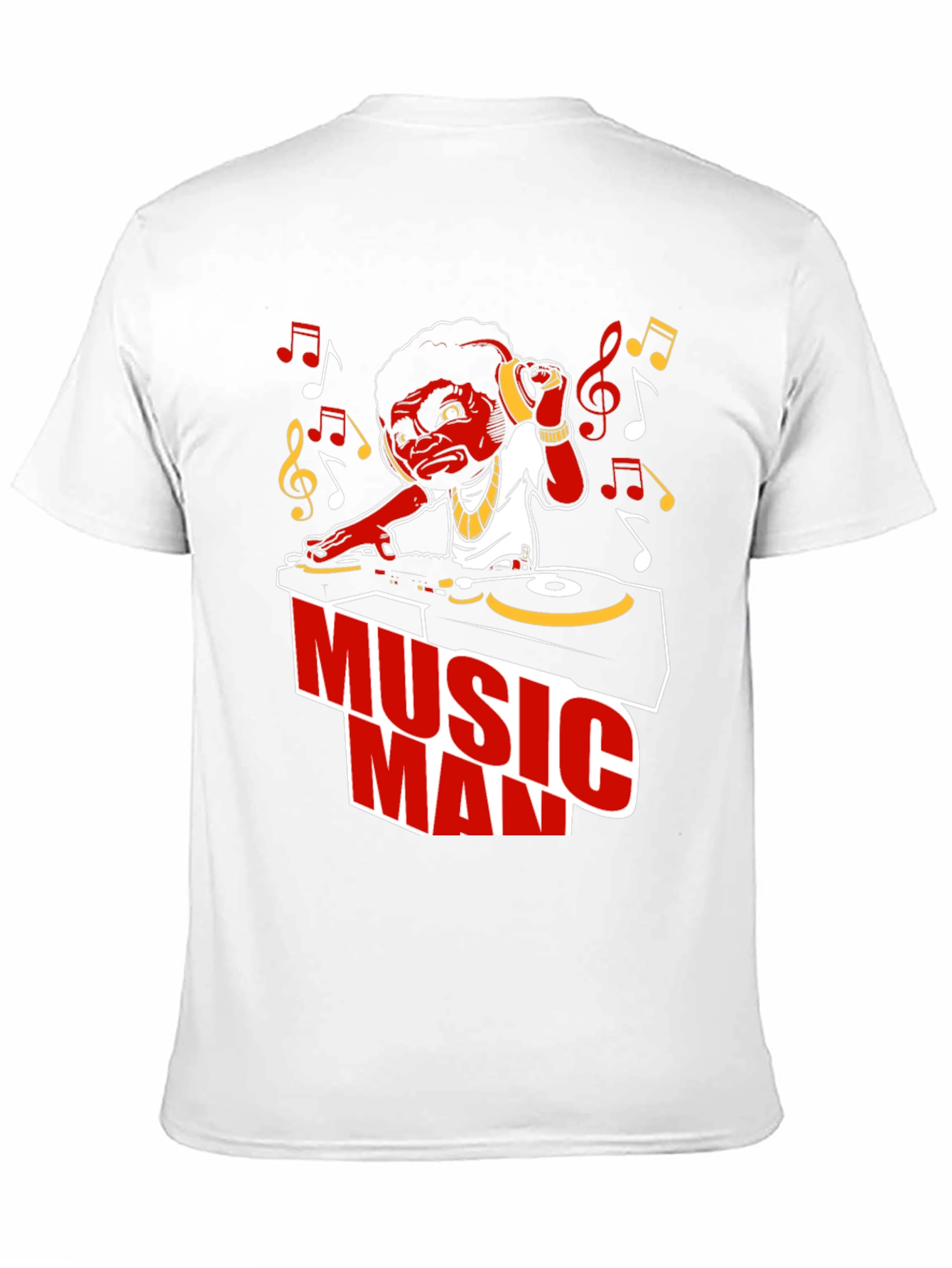 Music Man Graphic T-Shirt - DJ Cartoon Design
