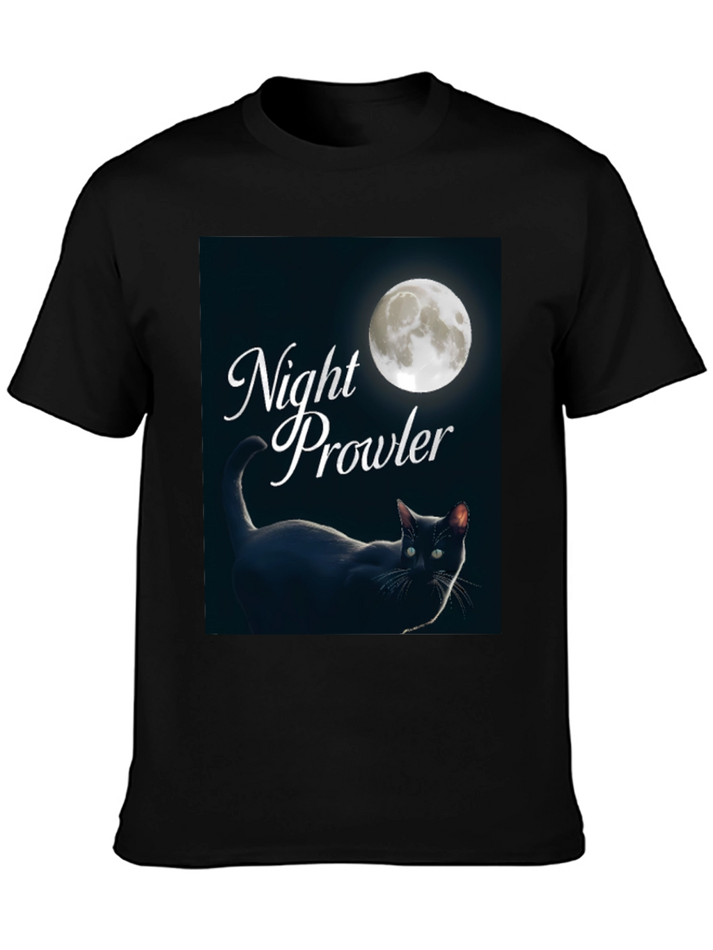 Night Prowler Black Cat T-Shirt