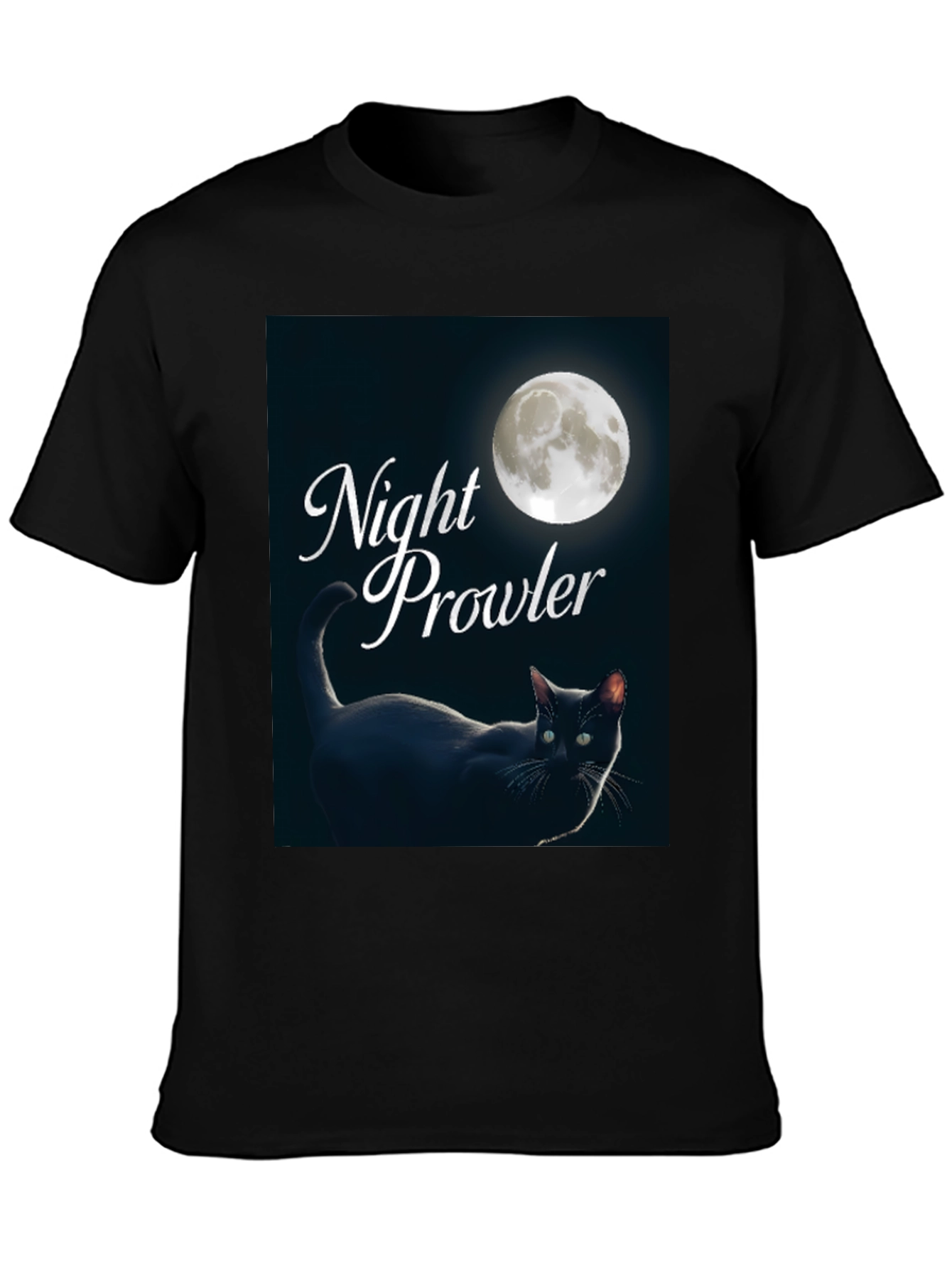 Night Prowler Black Cat T-Shirt