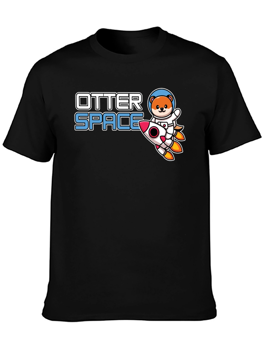 Otter Space T-Shirt - Cute Astronaut Otter Rocket