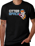Otter Space T-Shirt - Cute Astronaut Otter Rocket