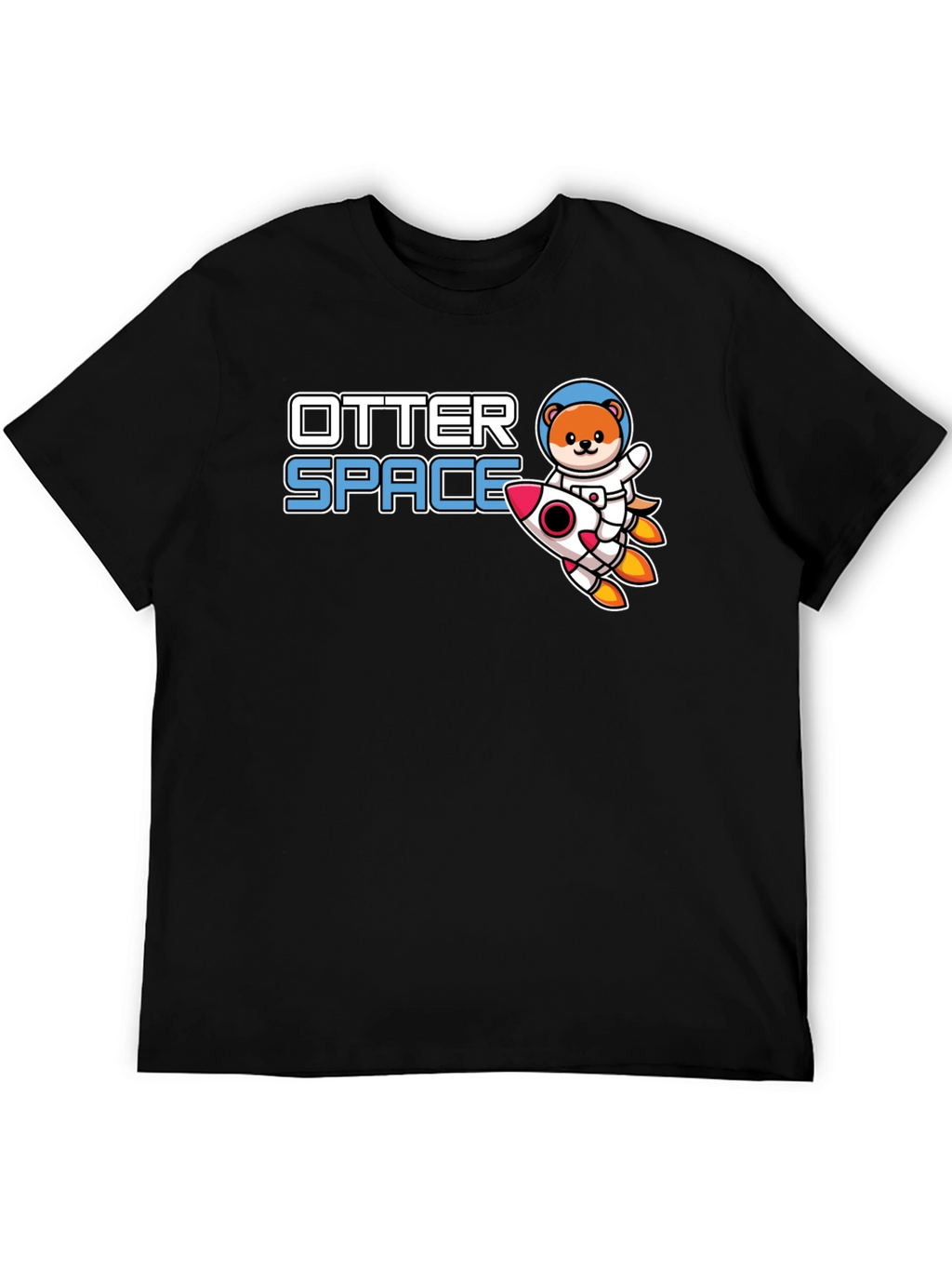 Otter Space T-Shirt - Cute Astronaut Otter Rocket
