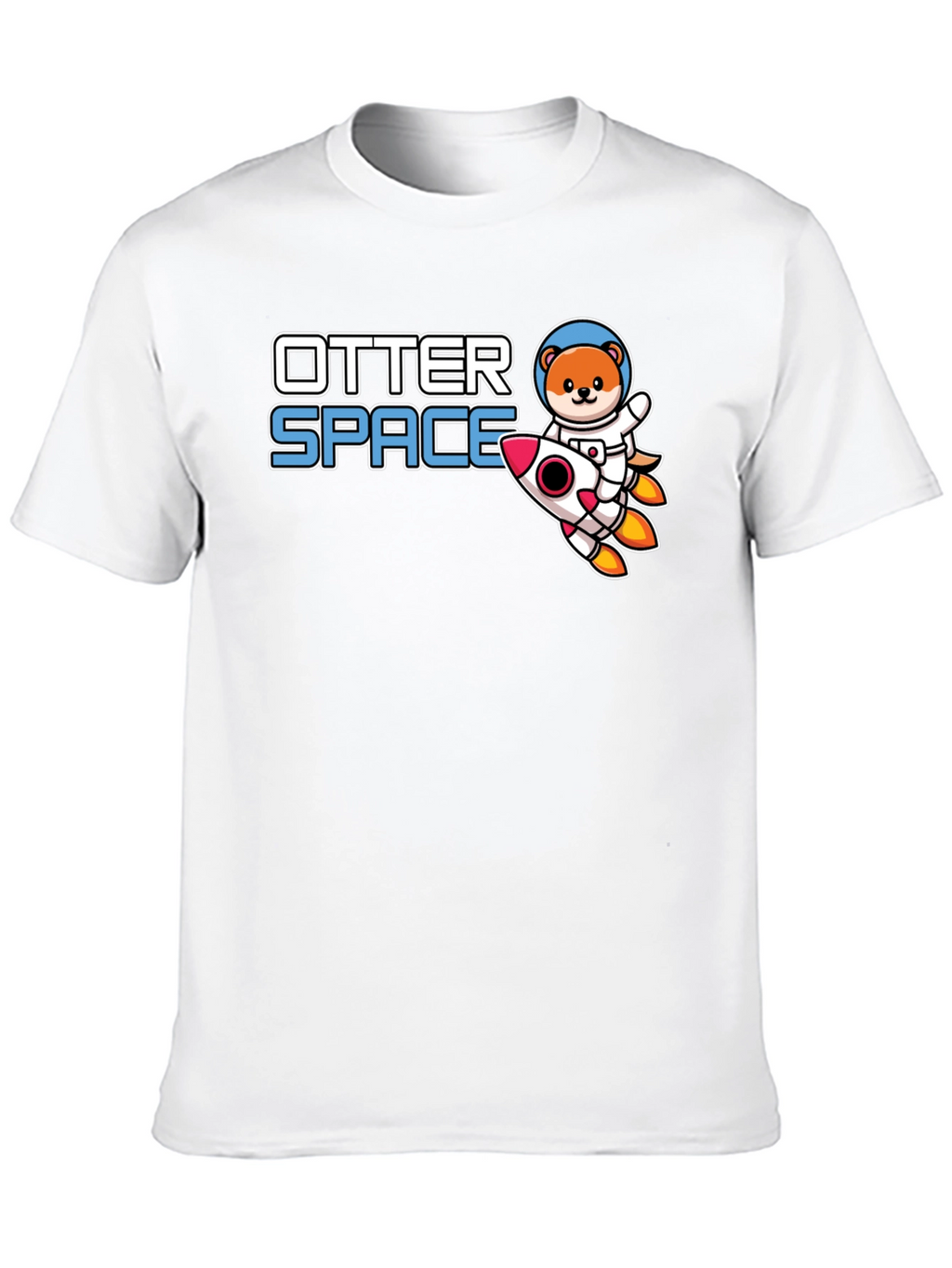 Otter Space T-Shirt - Cute Astronaut Otter Rocket