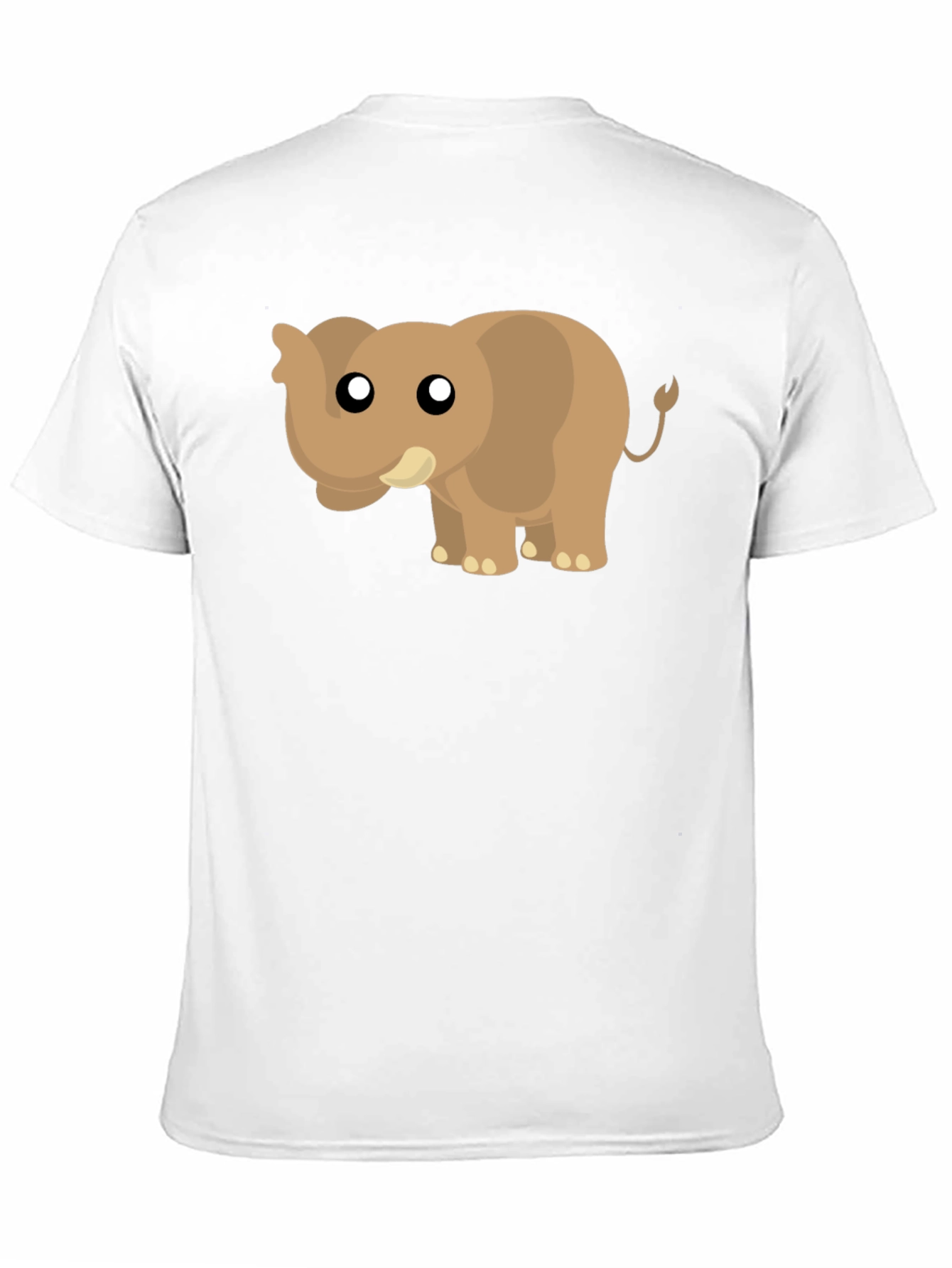 Cute Cartoon Elephant Black T-Shirt
