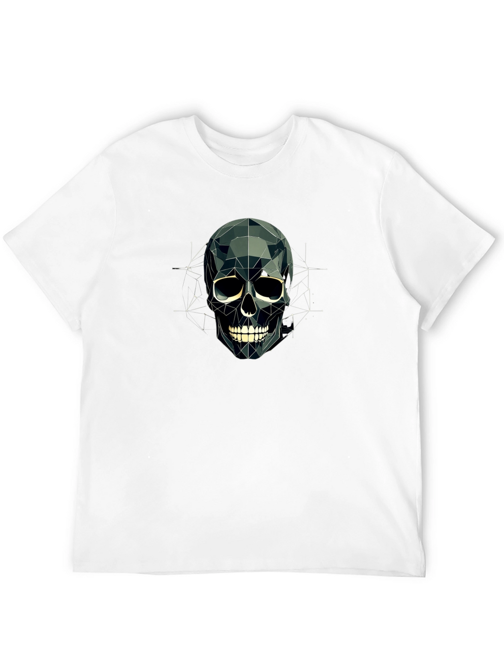 Geometric Skull T-Shirt - Modern Graphic Tee