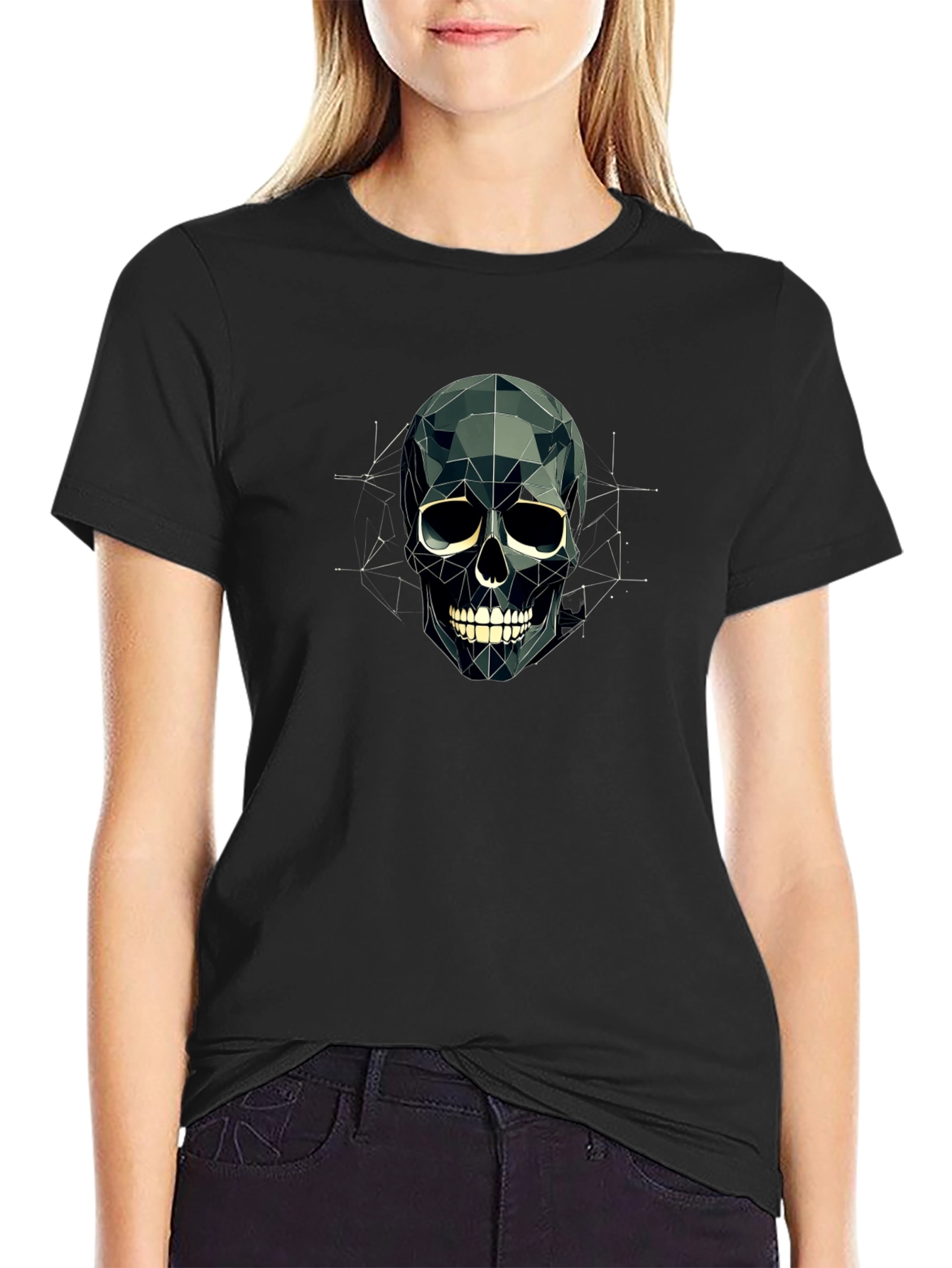 Geometric Skull T-Shirt - Modern Graphic Tee