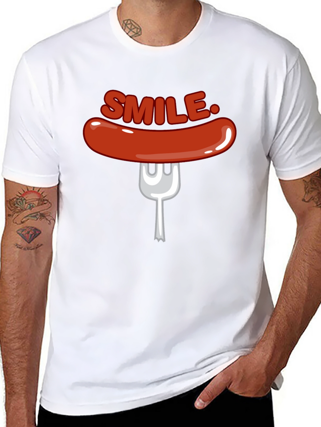 Smile Sausage Graphic T-Shirt