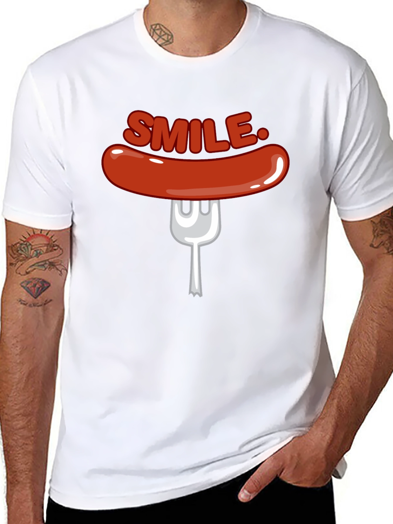 Smile Sausage Graphic T-Shirt