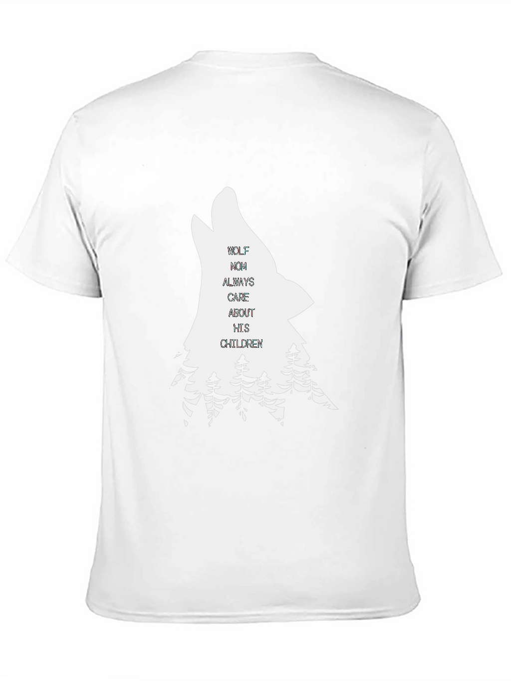 Wolf Mom Graphic Tee - Black Cotton T-Shirt