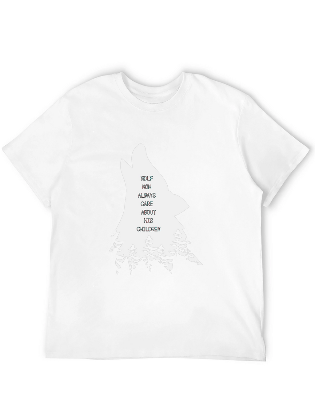 Wolf Mom Graphic Tee - Black Cotton T-Shirt