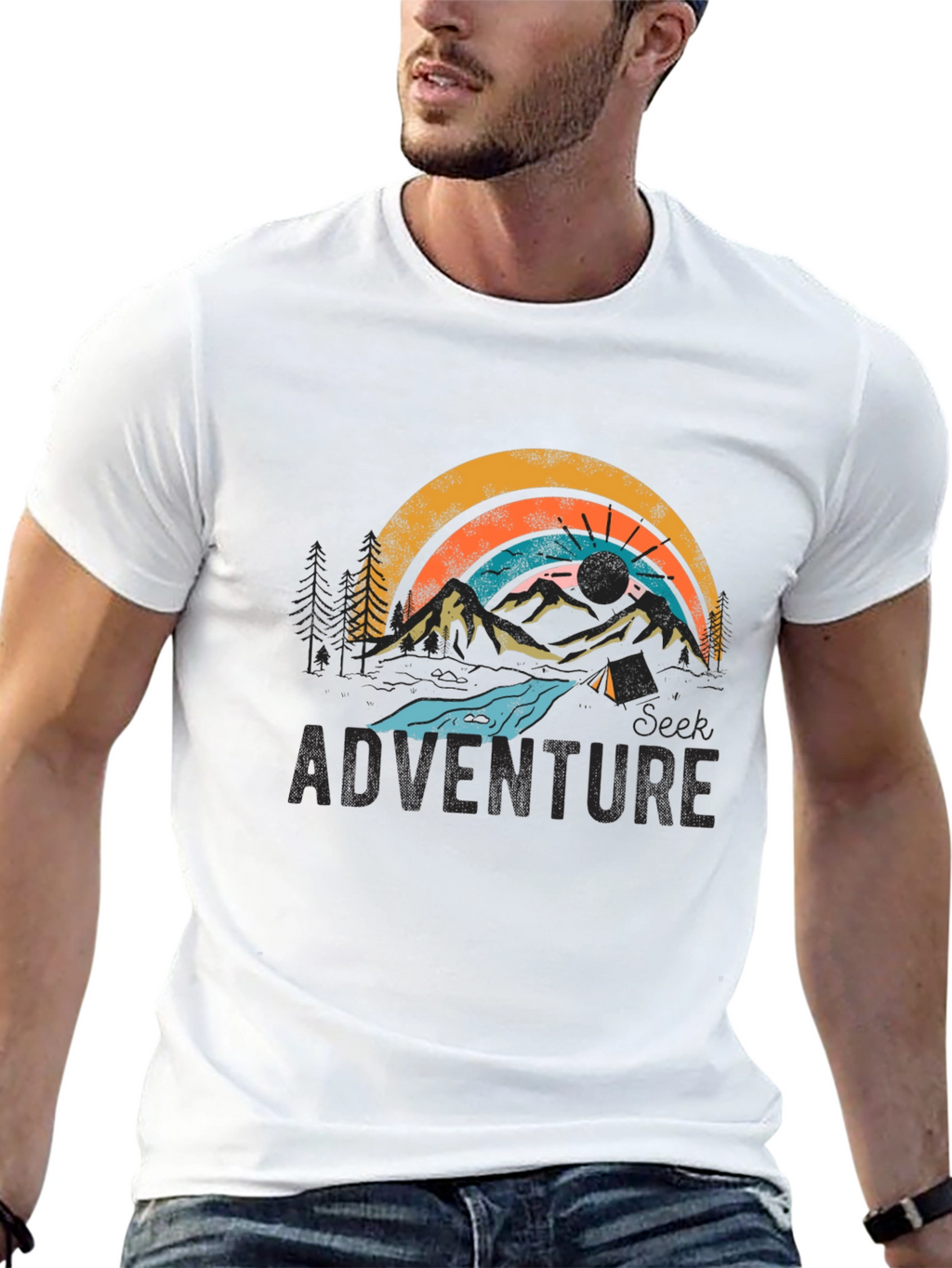 Seek Adventure Graphic Tee - Nature Inspired Design