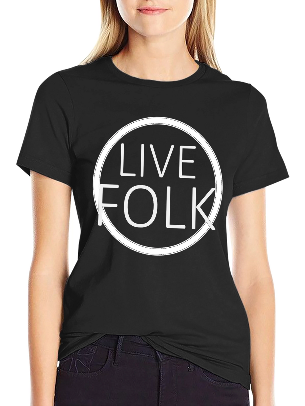 Live Folk Graphic Tee - Modern Casual Style