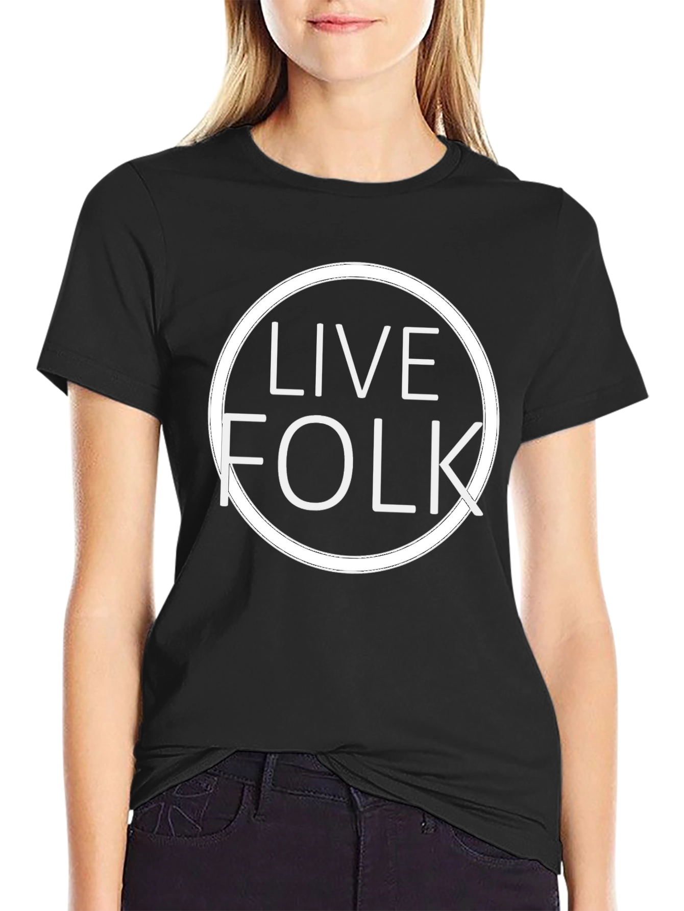 Live Folk Graphic Tee - Modern Casual Style