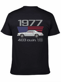 1977 Car Graphic T-Shirt - Classic American V8