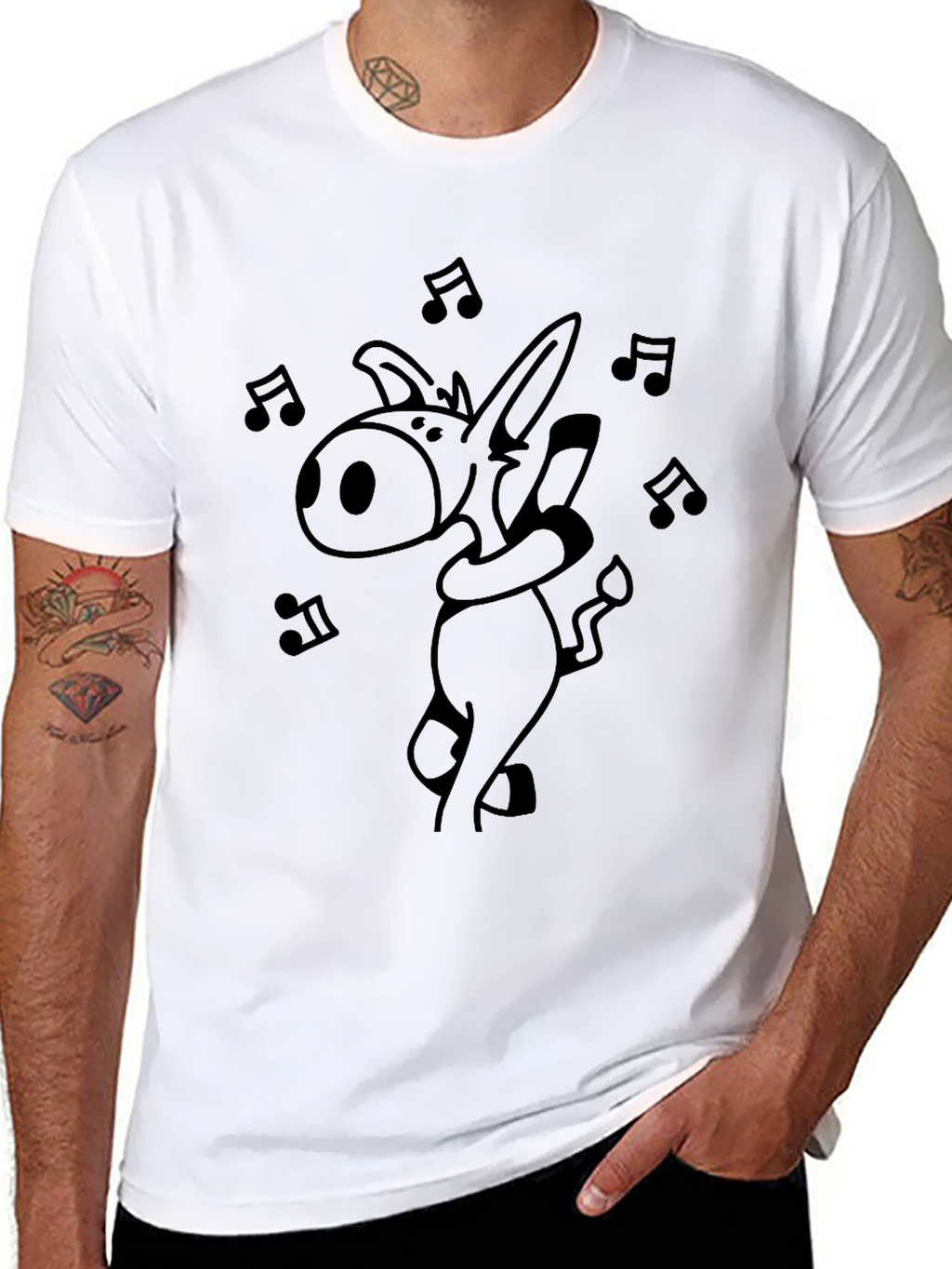 Dancing Donkey T-Shirt - Funny Cartoon Music Tee