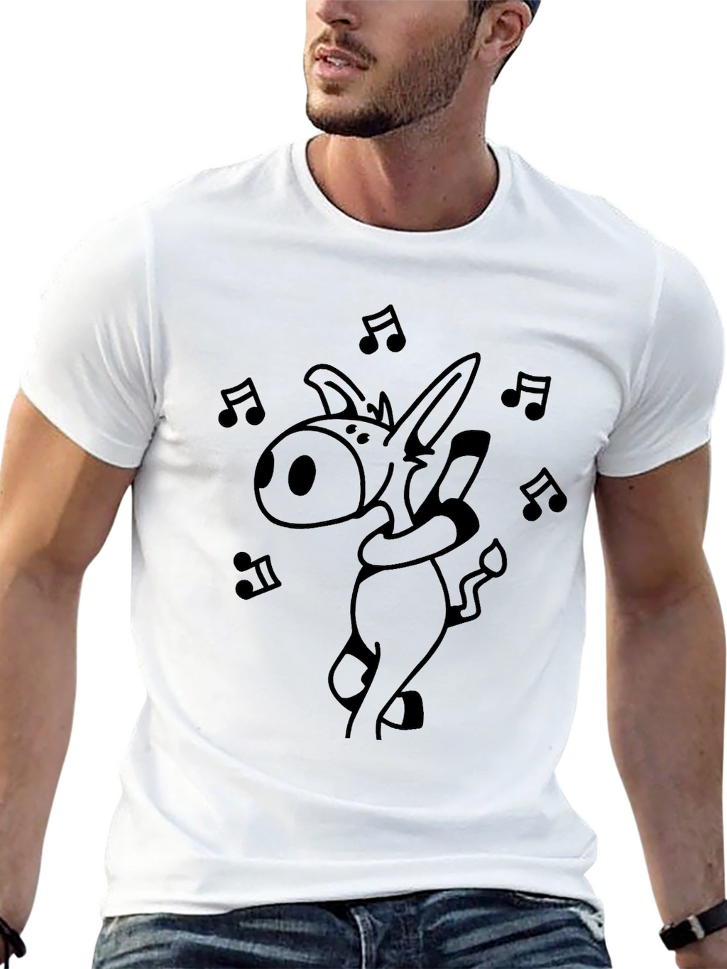 Dancing Donkey T-Shirt - Funny Cartoon Music Tee